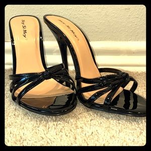 SKY HIGH! Super Sexy Slip On Strappy Kitten Heels